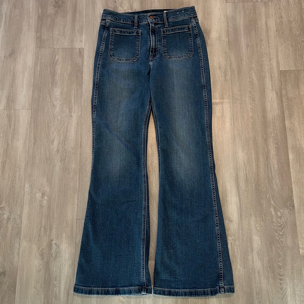 GAP 70s Flare High Rise Blue Wide Leg Women's Jeans